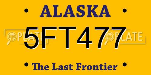 5FT477 Alaska License Plate