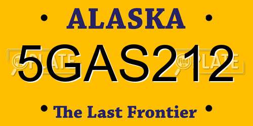 5GAS212 Alaska License Plate