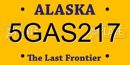 5GAS217 Alaska License Plate