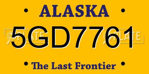 5GD7761 Alaska License Plate