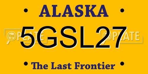 5GSL27 Alaska License Plate