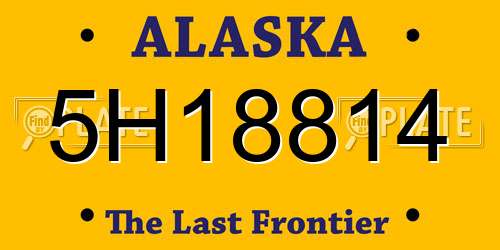 5H18814 Alaska License Plate