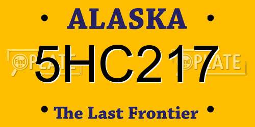 5HC217 Alaska License Plate