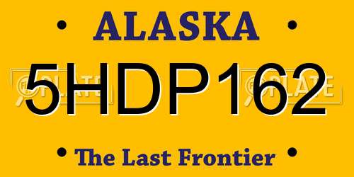 5HDP162 Alaska License Plate