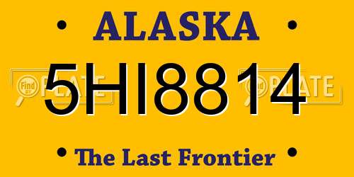 5HI8814 Alaska License Plate