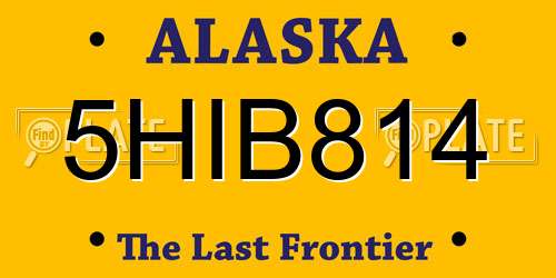 5HIB814 Alaska License Plate