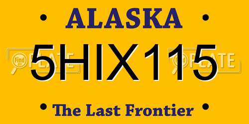 5HIX115 Alaska License Plate
