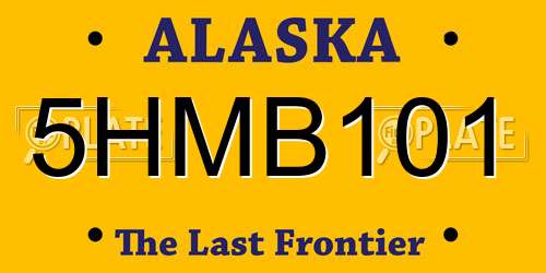 5HMB101 Alaska License Plate