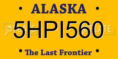 5HPI560 Alaska License Plate