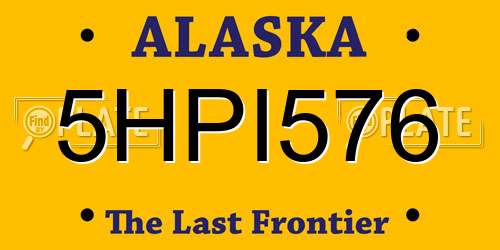 5HPI576 Alaska License Plate