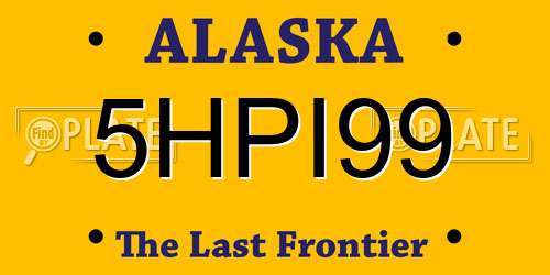 5HPI99 Alaska License Plate