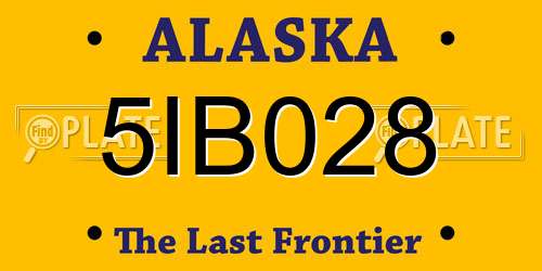 5IB028 Alaska License Plate