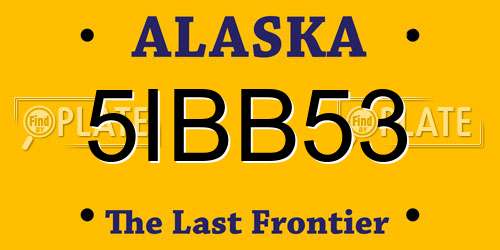 5IBB53 Alaska License Plate
