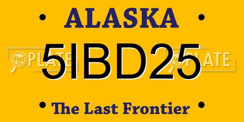 5IBD25 Alaska License Plate