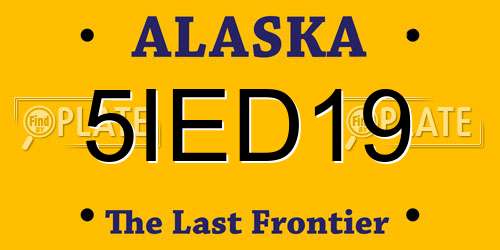 5IED19 Alaska License Plate