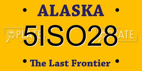 5ISO28 Alaska License Plate
