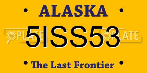5ISS53 Alaska License Plate