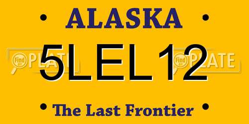 5LEL12 Alaska License Plate