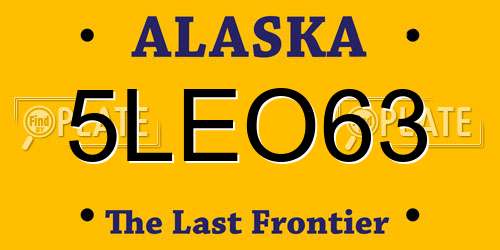 5LEO63 Alaska License Plate