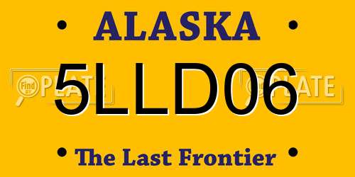 5LLD06 Alaska License Plate