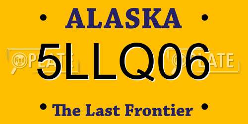 5LLQ06 Alaska License Plate