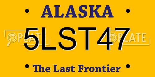 5LST47 Alaska License Plate