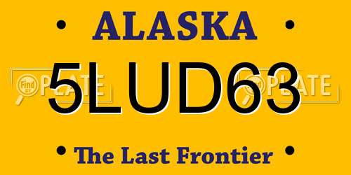 5LUD63 Alaska License Plate