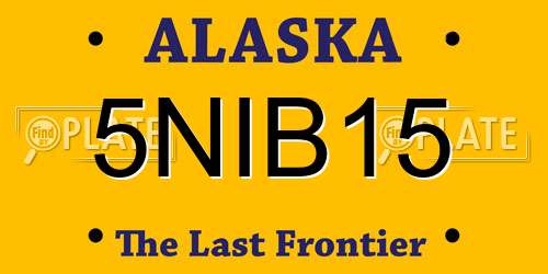5NIB15 Alaska License Plate