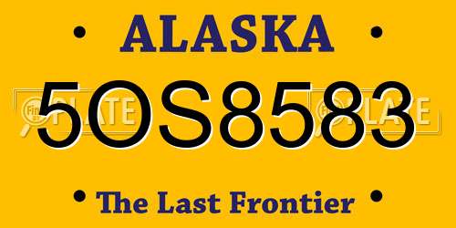 5OS8583 Alaska License Plate