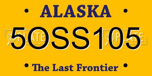 5OSS105 Alaska License Plate