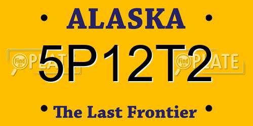 5P12T2 Alaska License Plate