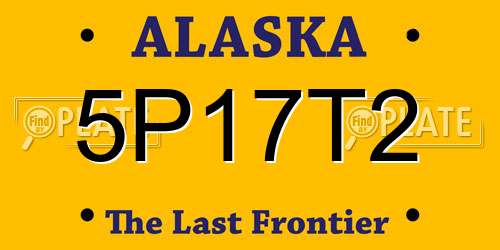 5P17T2 Alaska License Plate