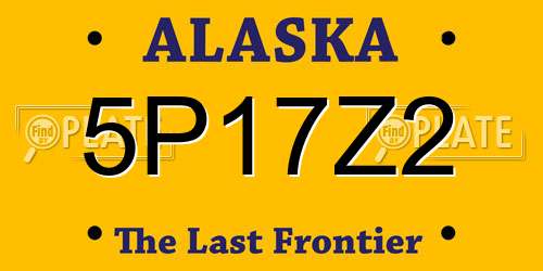 5P17Z2 Alaska License Plate