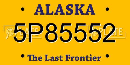 5P85552 Alaska License Plate