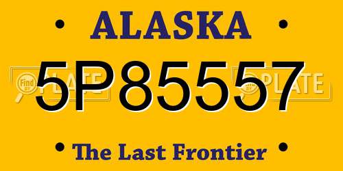 5P85557 Alaska License Plate