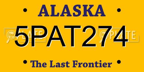 5PAT274 Alaska License Plate