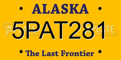 5PAT281 Alaska License Plate