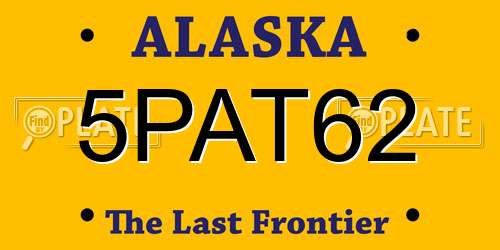 5PAT62 Alaska License Plate