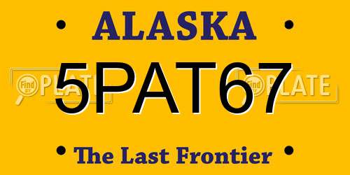 5PAT67 Alaska License Plate