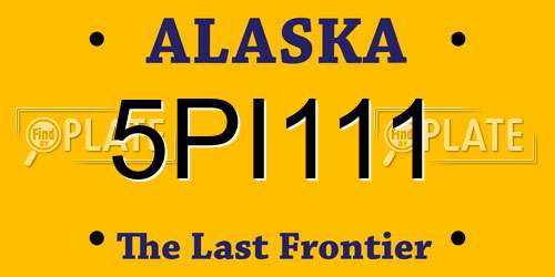 5PI111 Alaska License Plate