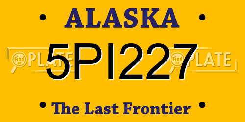 5PI227 Alaska License Plate