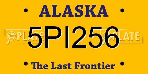 5PI256 Alaska License Plate