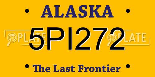 5PI272 Alaska License Plate
