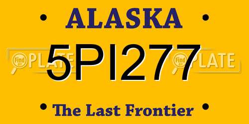 5PI277 Alaska License Plate