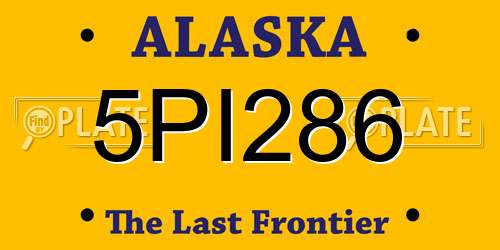 5PI286 Alaska License Plate
