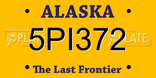 5PI372 Alaska License Plate