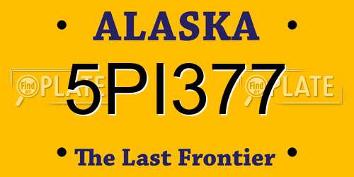 5PI377 Alaska License Plate