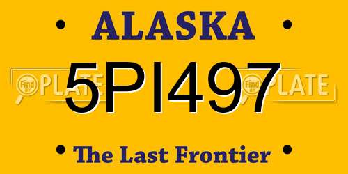 5PI497 Alaska License Plate
