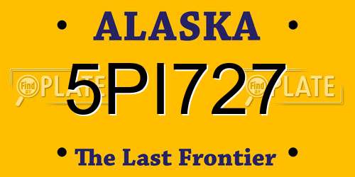 5PI727 Alaska License Plate