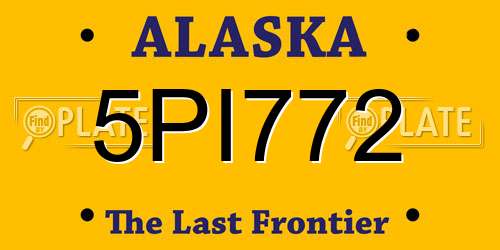 5PI772 Alaska License Plate